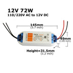 5V Power Supply 12V LED Driver 5 Volt Power Adapter 12 Volt 60W 72W 100W AC 110V 220V to DC 5V 12V 8A 20A LED Strip Transformer