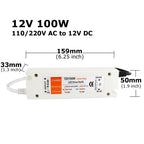 5V Power Supply 12V LED Driver 5 Volt Power Adapter 12 Volt 60W 72W 100W AC 110V 220V to DC 5V 12V 8A 20A LED Strip Transformer
