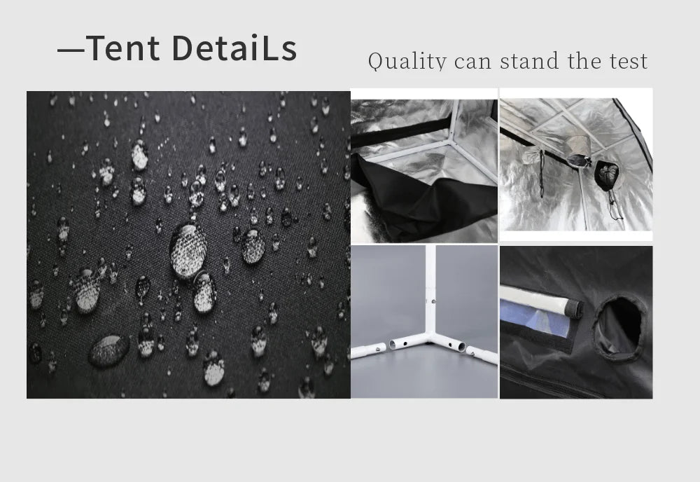 Grow Tent Growbox Hydroponics Growing System Led Grow Plant Lights Full Kits High PPFD 4Inch Duct Fans Activated Carbon Filter