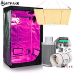 Grow Tent Growbox Hydroponics Growing System Led Grow Plant Lights Full Kits High PPFD 4Inch Duct Fans Activated Carbon Filter