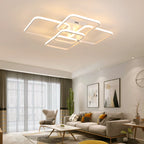Black/White Modern LED Ceiling Chandelier,Living Room LED Chandelier Lamp,dimmable Bedroom Ceiling Light Fixture,3-6 head lustre