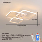 Black/White Modern LED Ceiling Chandelier,Living Room LED Chandelier Lamp,dimmable Bedroom Ceiling Light Fixture,3-6 head lustre