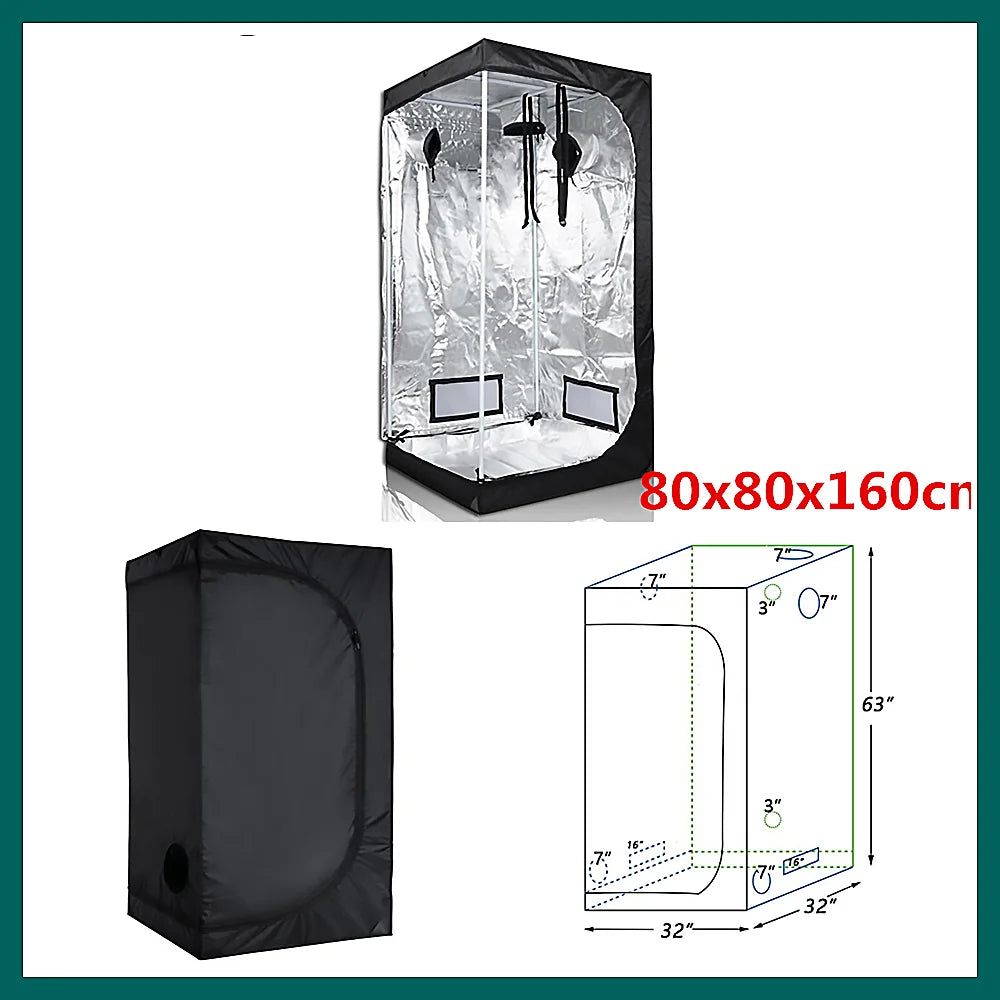 Grow Tent Growbox Hydroponics Growing System Led Grow Plant Lights Full Kits High PPFD 4Inch Duct Fans Activated Carbon Filter