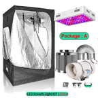 Grow Tent Growbox Hydroponics Growing System Led Grow Plant Lights Full Kits High PPFD 4Inch Duct Fans Activated Carbon Filter