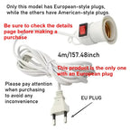 Lamp Bases Universal With Switch Led Bulb Socket Adapter E27 Screw Lamp Holder Accessories Tools Two Plugs Suspension
