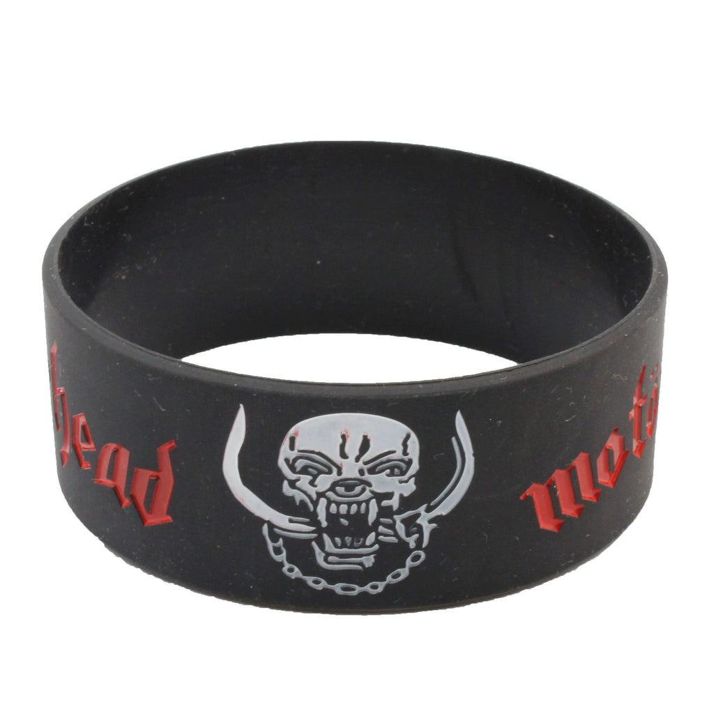 New 1PC MOTORHEAD Silicone Letter Bracelet Men Wide Rock Music Band Rubber Bracelets & Bangles Women Jewelry Gifts SH375