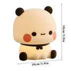 LED Night Lights Cute Panda Silicone Lamp Battery powered Touch Night Lamp Bedside Decor 3 Modes Dimmable Kids Baby nightlight