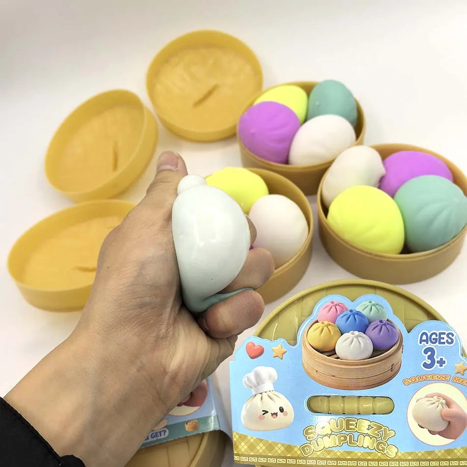 Simulation Flash Dumpling Pressure Ball Slow Rebound Soft Pinch Decompression Office Home Decorat  Adults Birthday Gifts