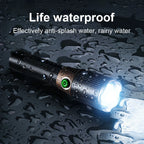 2026 Strong Light Portable Flashlight 18650 Rechargeable LED Torch Zoom Aluminum Alloy Flashlights 200000LM Super Bright Lantern