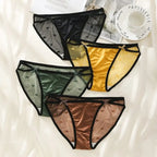 Women's Sexy Lace Underwear Panties Delicate Soft Comfortable Underpants Fashion Female Mesh Up Bow Low-Rise Briefs