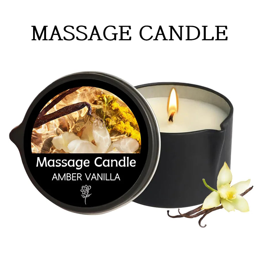 Massage Candle - Essential Oil- Lavender, 2oz/56.7g Melts into Warm Massage Oil - Massage Oil Candle, Pour Spout