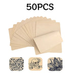5/50pcs Silicone Tattoo Practice Skin - Double-Sided Fake Leather Sheets for Microblading, Permanent Makeup & Tattoo Training
