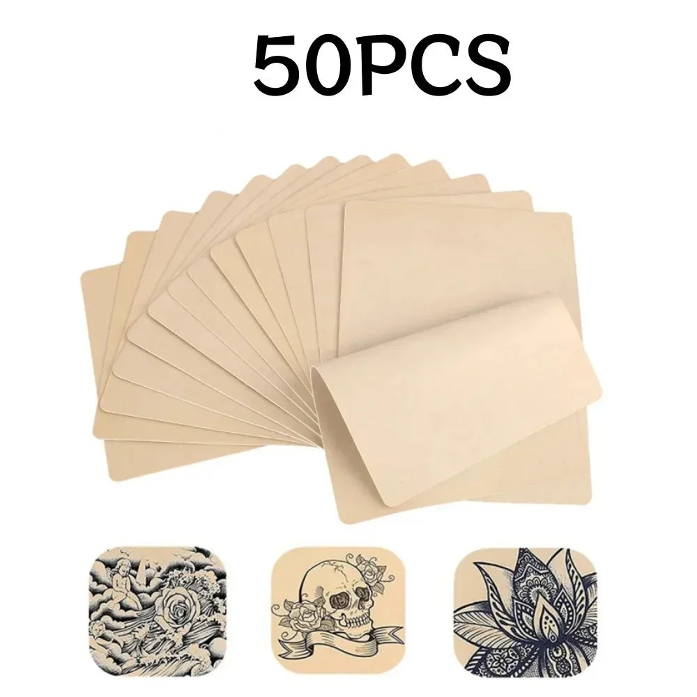 5/50pcs Silicone Tattoo Practice Skin - Double-Sided Fake Leather Sheets for Microblading, Permanent Makeup & Tattoo Training