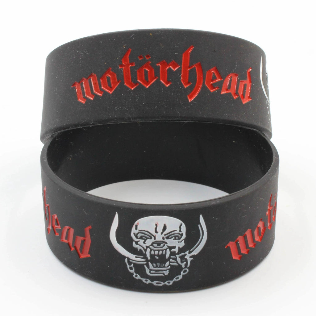 New 1PC MOTORHEAD Silicone Letter Bracelet Men Wide Rock Music Band Rubber Bracelets & Bangles Women Jewelry Gifts SH375