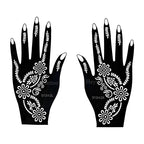 Flower Pattern Tattoo Stencils for Women Hollow Henna Tattoo Stencils for Hand Fingers Reusable Tattoo Templates Tattoo Tools
