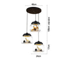 Modern Stylish Glass jar-shaped animal figurine LED Pendant Light Art Creative Lamps for Living Room Home Decoration Chandeliers