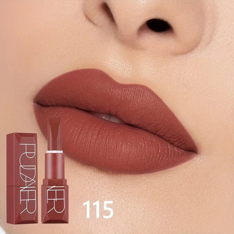Matte Velvet Lipstick, Long Lasting Waterproof Non-Stick Formula, Smooth Soft Texture, Ideal Lip Makeup Gift