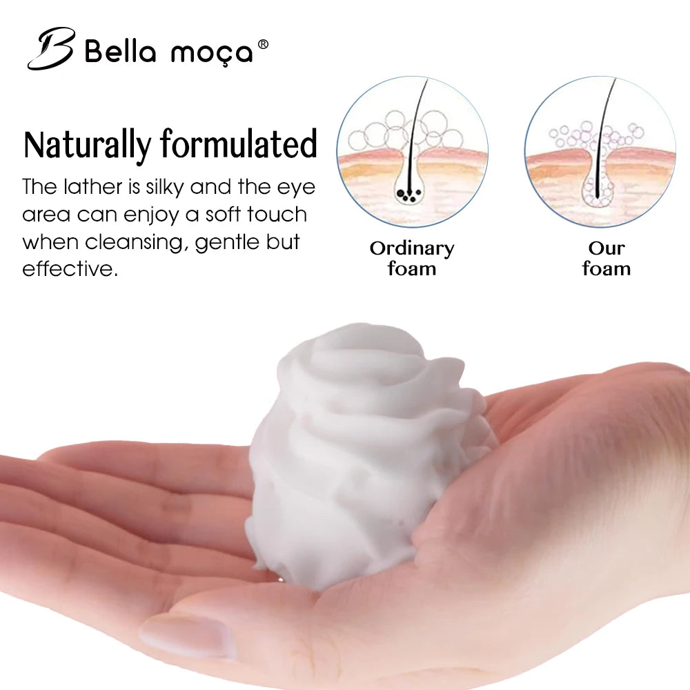 Bella moça 2pcs Lash Foam Mousse Cleansing Shampoo for Eyelash Extension 100ML Cream Mousse Makeup False Lashes Clean