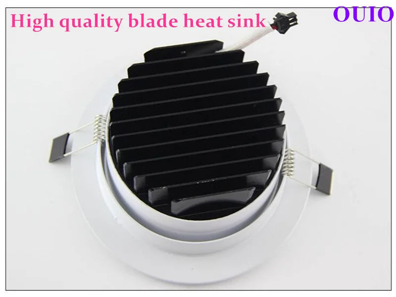 Super Bright Recessed Dimmable LED Downlights 5W 7W 9W 12W 15W 20W COB Rotating Ceiling Spot Lights AC85~265V Background Lamps
