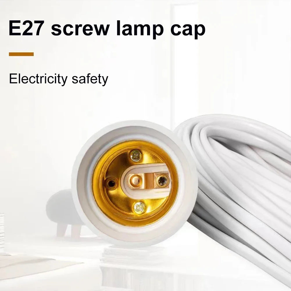 Lamp Bases Universal With Switch Led Bulb Socket Adapter E27 Screw Lamp Holder Accessories Tools Two Plugs Suspension