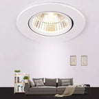 Dimmable Embedded LED Downlights 5W7W/9W12W15W/18W20W COB Ceiling Lights Spotlights Angle Adjustable AC90-260V CRI90 For Home