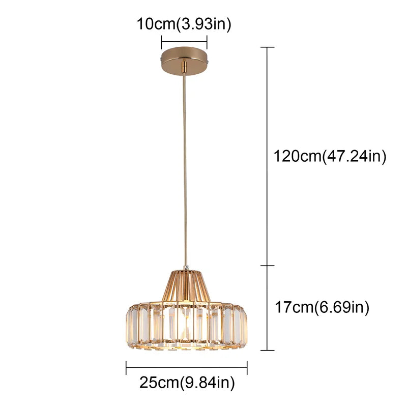 Modern Pendant Light Nordic Crystal Led Chandelier Hanging Ceiling Lamp Luxury Indoor Lustre Dining Room Kitchen Island Fixture