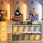 RGB Tuya WIFI Led Floor Lamp Folding DIY Styling Ambient Lighting Voice Controlled Rhythm Lamp for Living Room Bedroom Room Deco