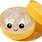 Glitter Dumpling, Simulation Dumpling Squishy Toy Adults Anxiety Relief Dumplings Fidget Toy Soft Squeeze Decompression Dough