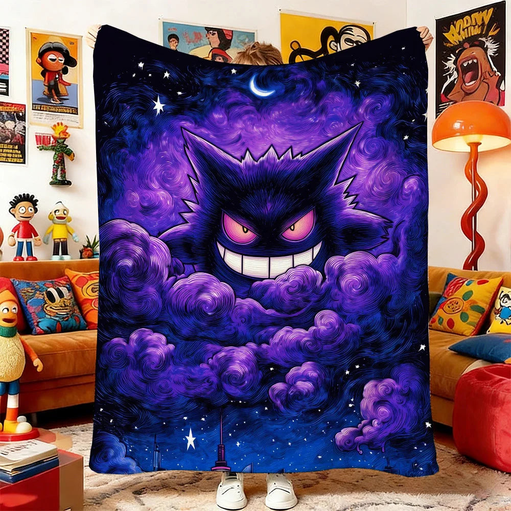 Throw Blankets and P-Poke-mones Summer Blanket Bedspread on the Bed Anime Home Decoration Sofas Sofa Bedspreads Picnic & Throws