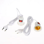 ♥EU Plug E27 Plug With Switch & Long Cable 3/5 Meters- Lamp Holder Power Cord For DIY Lighting & Electrical Appliances