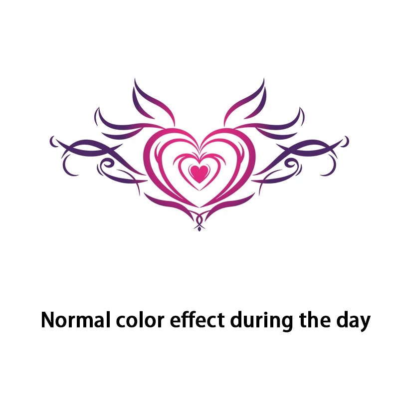 Charm chest, female lower abdomen, sexy temporary sticker, colored luminous waterproof and sweat proof charm tattoo sticker