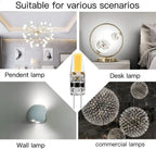 10pcs Mini G4 LED Bulb COB Light AC DC 12V/220V Warm/Cold White 360 Beam Angle Chandelier Spotlight Replace 20/40W Halogen Lamp