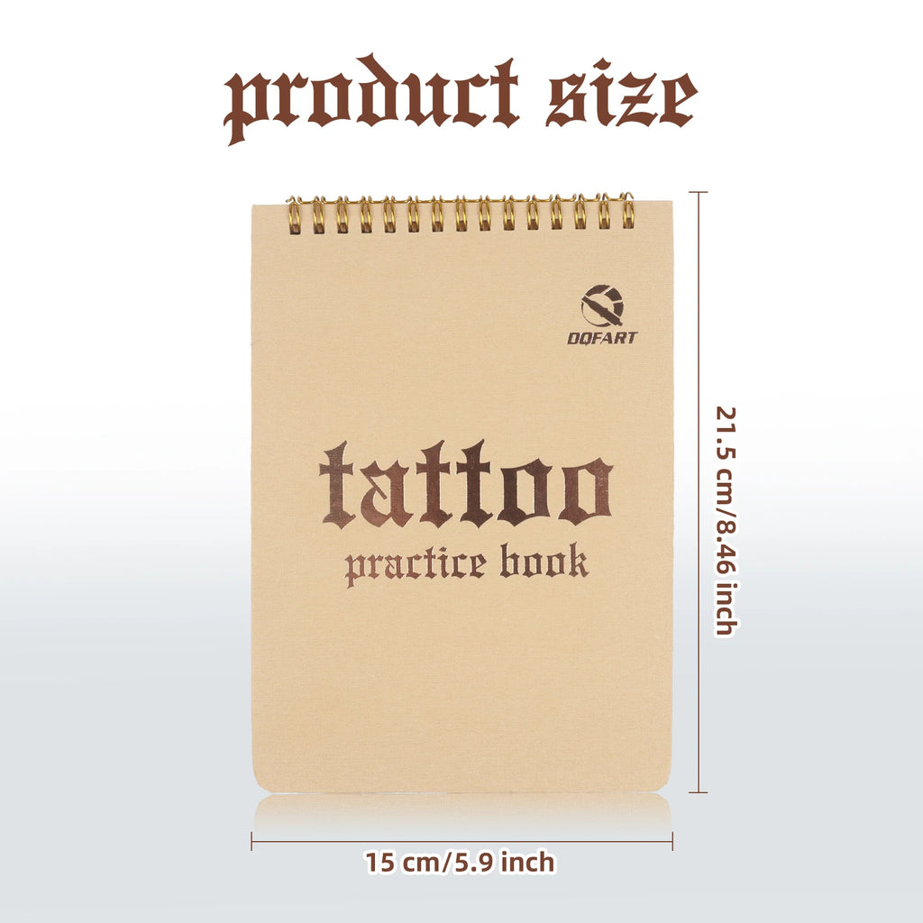 DQFART 1MM Blank Tattoo Practice Skin Book Permanent Makeup Accessories for Beginners and Experienced Artists 10/5/3Pcs