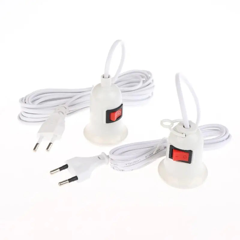♥EU Plug E27 Plug With Switch & Long Cable 3/5 Meters- Lamp Holder Power Cord For DIY Lighting & Electrical Appliances