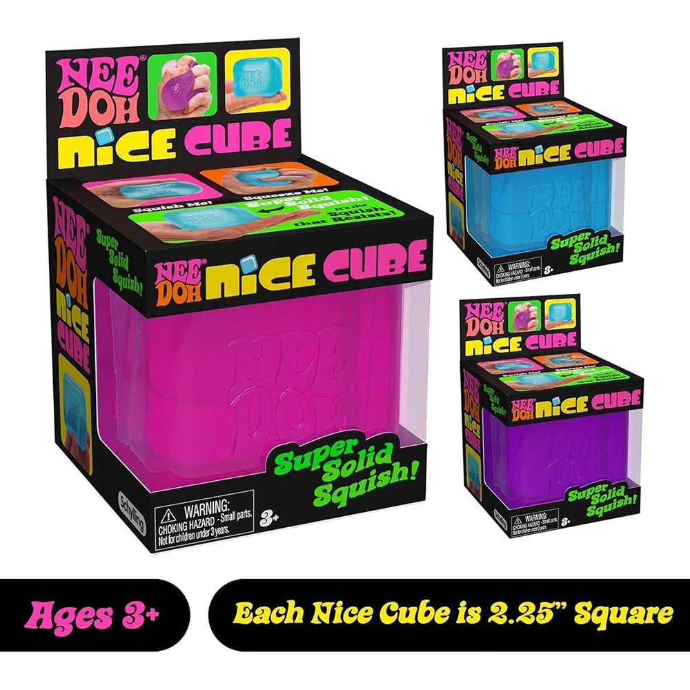 Schylling Needoh Nice Cube Sensory Fidget Cube Stress Relief Anxiety Sensory Tool for Focus ADHD & Calming Toy