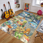 Cartoon Anime Pokemonzd Carpet Rug for Home Living Room Bedroom Sofa Doormat Decor,Child Play Area Rug Non-slip Floor Mat Gifts