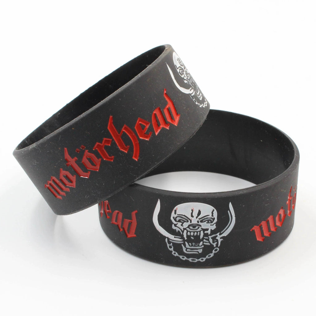 New 1PC MOTORHEAD Silicone Letter Bracelet Men Wide Rock Music Band Rubber Bracelets & Bangles Women Jewelry Gifts SH375