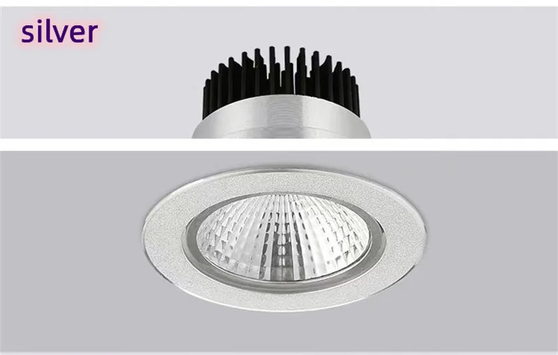 Dimmable Embedded LED Downlights 5W7W/9W12W15W/18W20W COB Ceiling Lights Spotlights Angle Adjustable AC90-260V CRI90 For Home