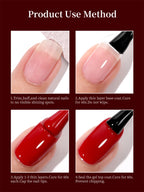 RS 10g ANCORA Red Series Gel Nail Polish Autumn Winter Dark Red Nail Art Varnish Soak Off UV LED Gel for Home Salon NailSupplies