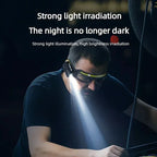 2 in 1 Headlamp Glasses 90 Degree Rotation Gesture Control System 5 Lighting Modes Waterproof Car Repair Outdoor Work Emergency