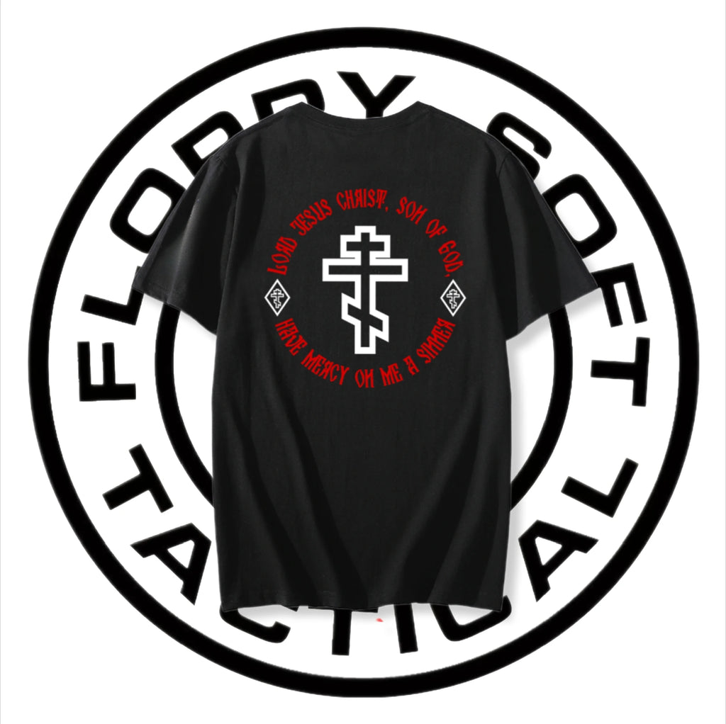Eastern Orthodox Cross Jesus Prayer T-Shirt 100% Cotton O-Neck Short Sleeve Summer Casual Mens T-shirt Grunt Streetwear