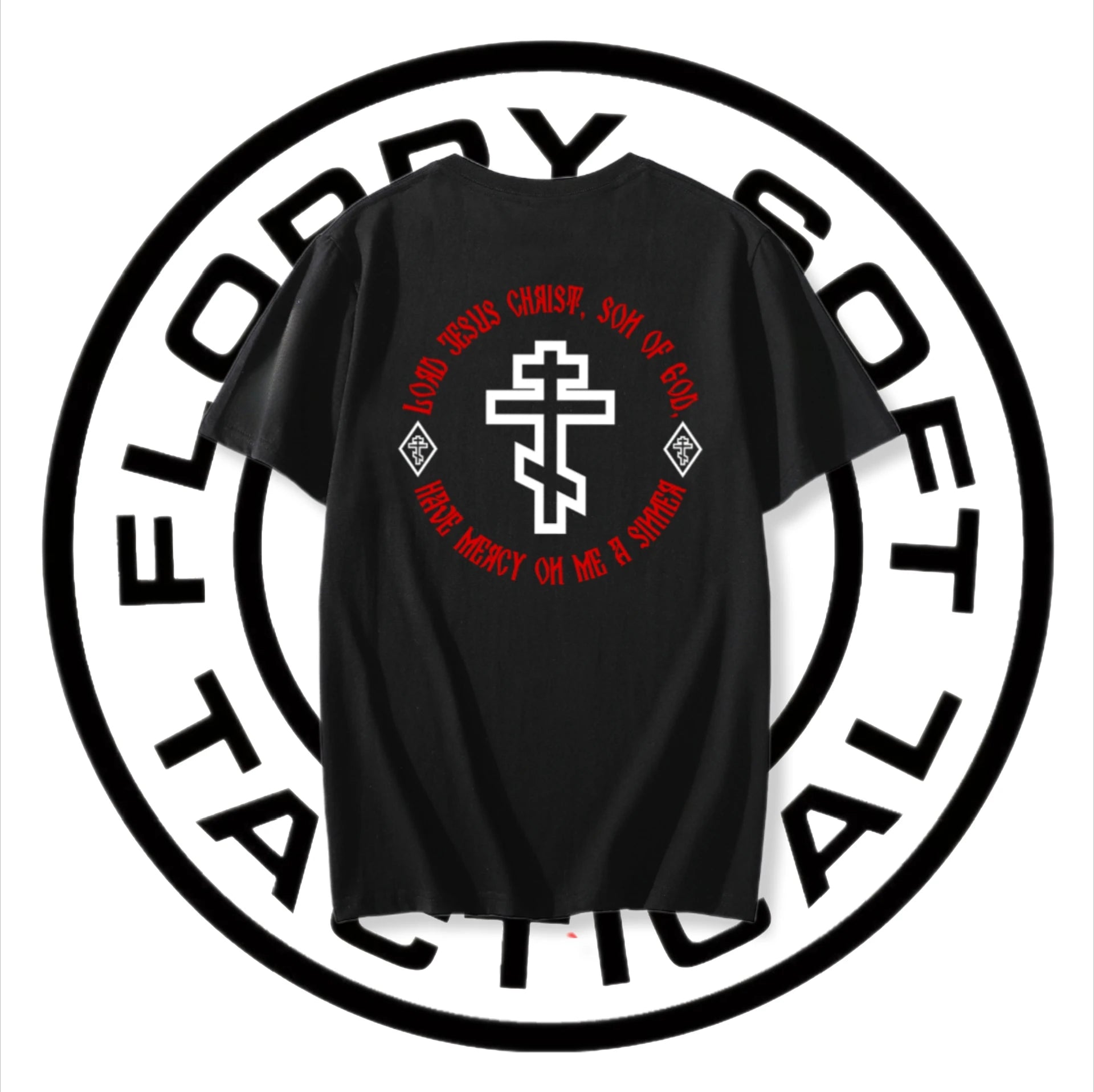 Eastern Orthodox Cross Jesus Prayer T-Shirt 100% Cotton O-Neck Short Sleeve Summer Casual Mens T-shirt Grunt Streetwear