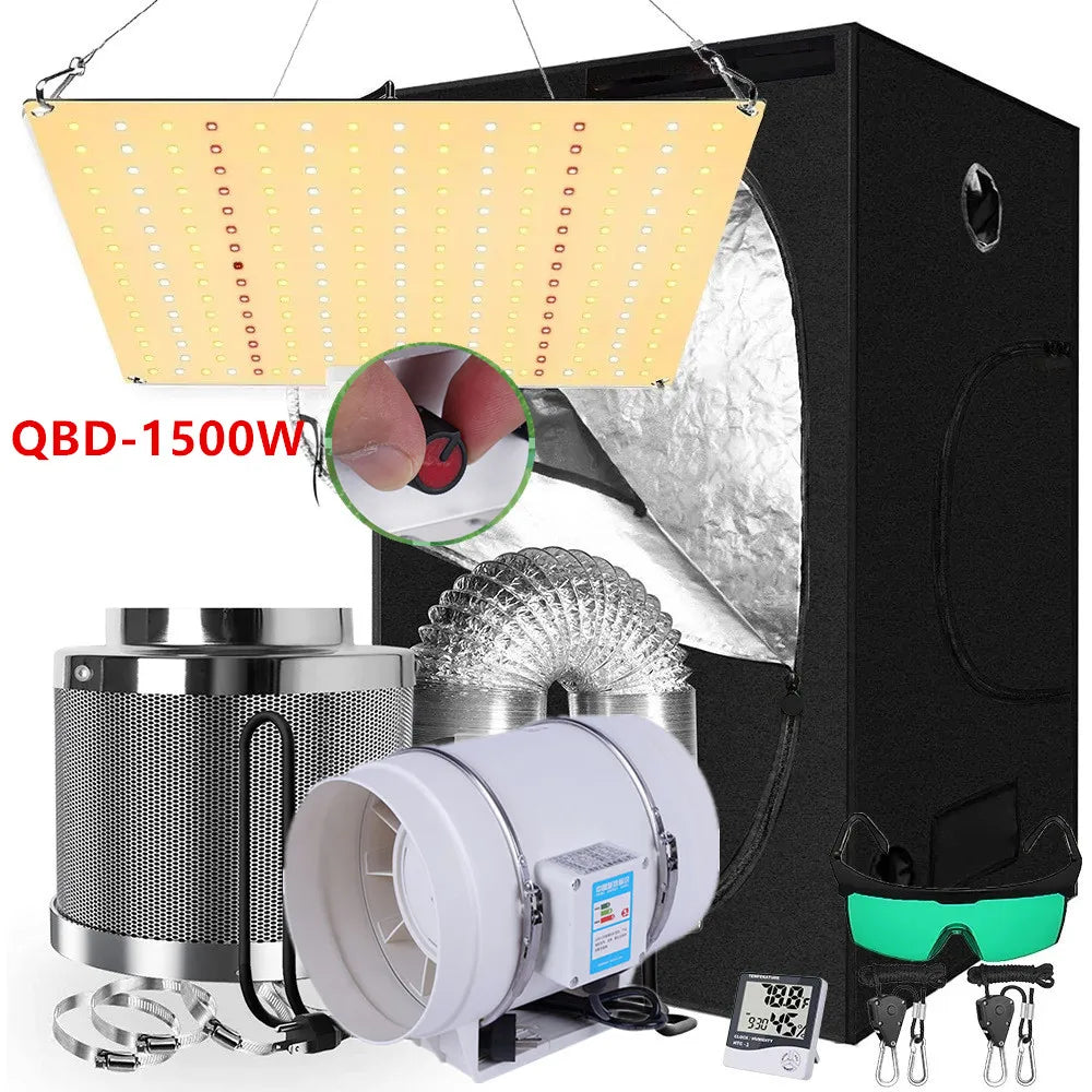 Grow Tent Growbox Hydroponics Growing System Led Grow Plant Lights Full Kits High PPFD 4Inch Duct Fans Activated Carbon Filter