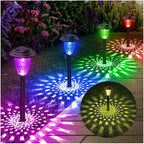 Solar Pathway Lights Outdoor Vibrant LED Mushroom Garden Stake Lighting for Walkways Lawns Driveways Landscapes Decorative