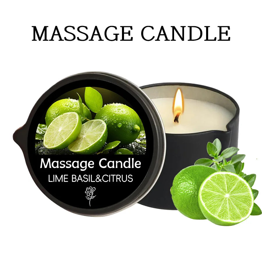 Massage Candle - Essential Oil- Lavender, 2oz/56.7g Melts into Warm Massage Oil - Massage Oil Candle, Pour Spout