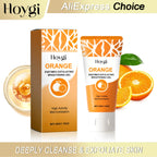 HOYGI Orange Exfoliating Gel Gentle Cleansing Dead Spot Remover Reduce Blackheads Smooth Brightening for All Skin Types Care
