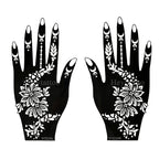 Flower Pattern Tattoo Stencils for Women Hollow Henna Tattoo Stencils for Hand Fingers Reusable Tattoo Templates Tattoo Tools