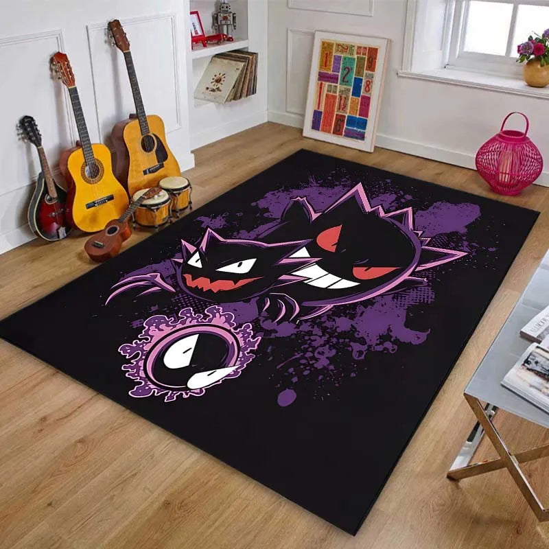 Next Day Shipping P-Pokemon Gengar Carpet Rug for Living Rooms Bedroom Bedside Floor Mat Area Rug Home Decor Gifts Potdemiel