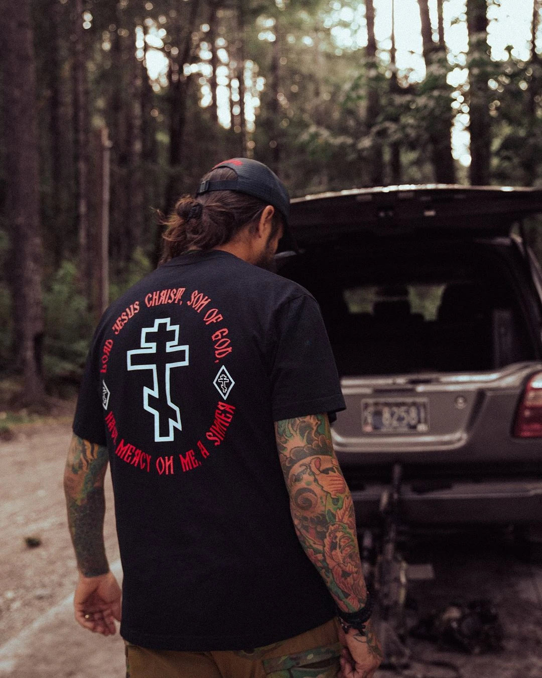 Eastern Orthodox Cross Jesus Prayer T-Shirt 100% Cotton O-Neck Short Sleeve Summer Casual Mens T-shirt Grunt Streetwear