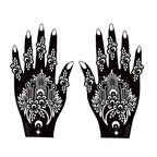Flower Pattern Tattoo Stencils for Women Hollow Henna Tattoo Stencils for Hand Fingers Reusable Tattoo Templates Tattoo Tools